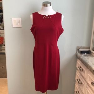 Ivanka Trump Dark Red Sleeveless Dress Size 12